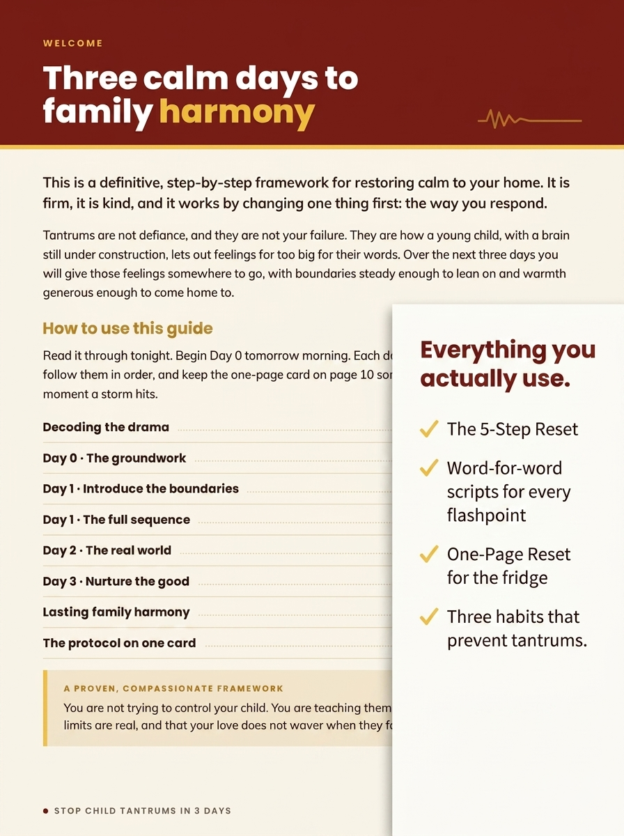 How to Fix Child Tantrums in 3 Days